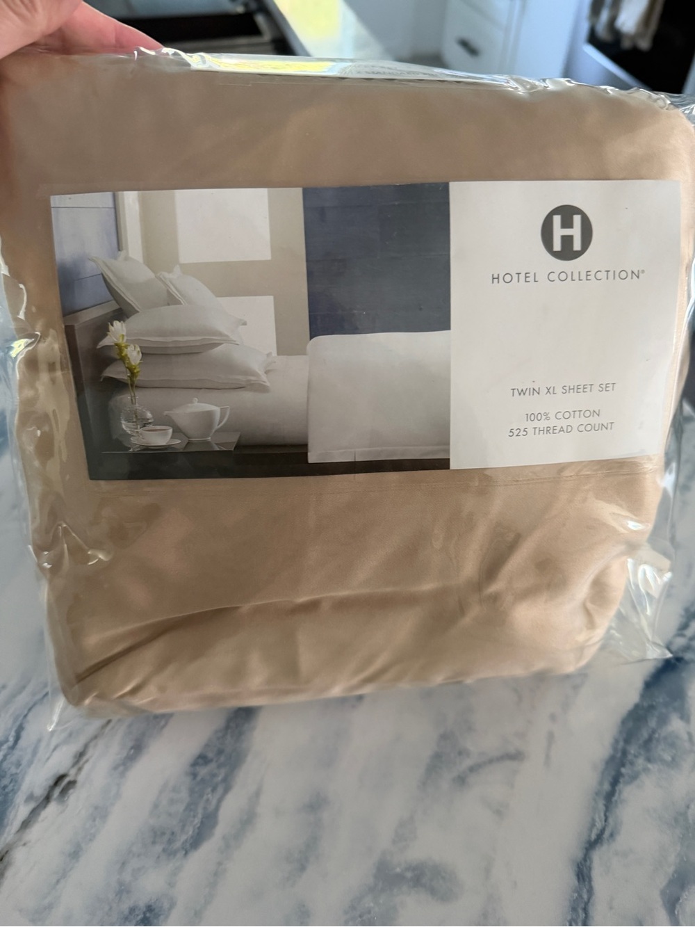 Hotel Collection Twin XL Sheet Set - Taupe Beige